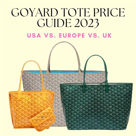 designer tote goyard|goyard tote bag price 2023.